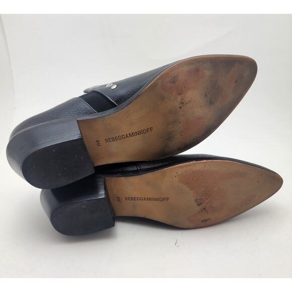 Rebecca Minkoff ANNETTE" LEATHER Studded Booties Women's 8 Black - Picture 14 of 16